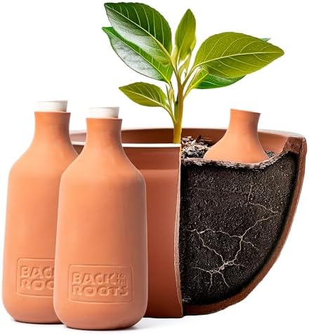 Back to the Roots Self-Watering Terracotta Olla Pot (Pack of 3), 700mL Provides 1 Week of Precision Watering - Image 4