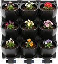 Vertical Wall Planter 3-Tier, 9-Pot Hanging Plant Holder(Black) by Unknown