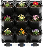Vertical Wall Planter 3-Tier, 9-Pot Hanging Plant Holder(Black) by Unknown