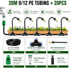 Adjustable Misting Nozzle Kit - 10/20/30cm Swivel Nozzles for Water-Saving Mist System, Ideal for Outdoor Plants, Anti-Clog, Easy to Clean, 20m/65.6ft Length - Image 2