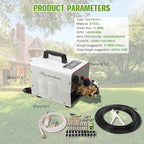 860PSI High Pressure Mist Cooling System Pump with 20pcs Nozzles, 180W Mister System for Outside Patio, Patio Misting Mister System Kit Greenhouse Misting System - Image 2