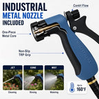 100FT 3-Layer Reinforced Garden Hose with Industrial Metal Nozzle - Image 5