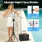 Bonviee 5.3FT Standing Misters for Outside, 5.8Gal Tank, Tripod, 5200mAh Pump, 8 Nozzles - Image 3