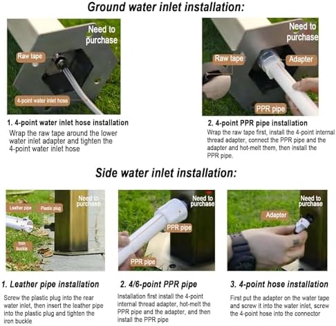 Durable Veal Garden Water Column with Faucet - Floor Mount Outdoor Hose Stand, Antifreeze Tap for Patio, Backyard, Villa & Park - Ideal Garden Watering Solution - Image 6