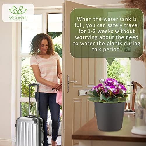 Self Watering Planters for Indoor Outdoor Plants 7 inch Flower Pot with Water Level Indicator Grey 3 Pack African Violet Self Watering Pots for All Orchid agave etc. House Plant Plastic Planter - Image 4