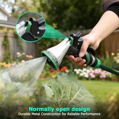 QUOBAS Metal Garden Hose Nozzle, Heavy Duty Water Hose Sprayer, Leak Proof - Image 2