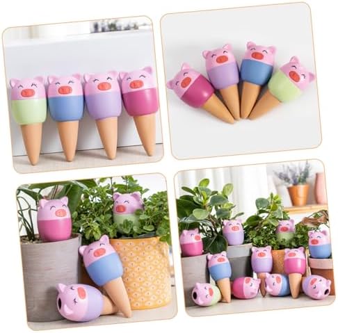 KESYOO 4pcs Terracotta Self Watering Spikes for Plants, Pig Shape - Image 4