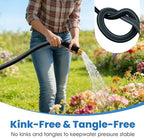 75FT Non-Expanding Garden Hose, Ultra Lightweight Water Hose,Kink-Free, Burst-Resistant, Durable & Flexible Hose, All-Weather Outdoor Hose for Lawn & Garden, Car Washing - Image 4