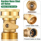 JaGely 10 Pack 3/4" Brass Garden Hose Shut Off Valve with Washers - Image 3