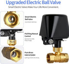 WiFi Smart Water Valve, APP Remote Control, DN25 Ball Brass Water Valve, Compatible With Alexa, Google and Application Program iOS/Android, Only Supports 2.4 GHz WiFi (1") - Image 3