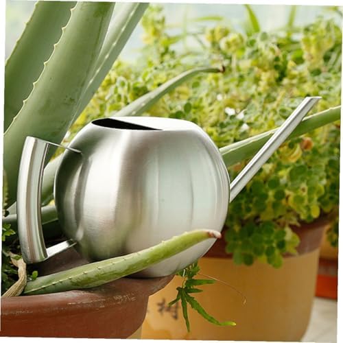 Lurrose Stainless Steel Watering Pot Long Spout Indoor Outdoor Gardening Kettle Plant Water Bottle with Ergonomic Handle and Opening for Succulents and Bonsai - Image 7