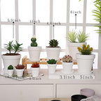 Terra Cotta Pots with Saucer- 6-Pack Large Terracotta Pot Clay Pots 5.5'' Clay Ceramic Pottery Planter Cactus Flower Pots Succulent Pot with Drainage Hole- for Plants,Crafts terra cotta planter(White) - Image 3