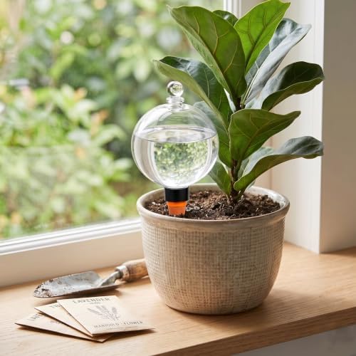 25 oz EX-Large Plant Watering Globes Slow Release Terracotta Automatic Plastic Watering Globes Top Fill Control Plants Watering Devices System Watering Planter Insert Spikes Stakes - Image 6