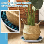 Eccliy 6 Pack Plastic Plant Saucer, Round, 16 Inch, White - Image 4