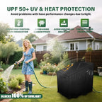4-Wheel Garden Hose Reel Cart Cover – Weather-Resistant Protective Cover for Outdoor Hose Reels & Carts, Protects Against Sunlight, Rain, Snow, Sandstorms – Black - Image 2