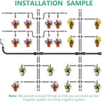 256FT Drip Irrigation System Kit, 163PCS Automatic Garden Watering Misting System with 1/4" Distribution & 1/2" Hose Tubing and Accessories for Greenhouse, Yard, Lawn, Plant - Image 6