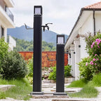 Garden Water Column with Hose Holder,Vertical Water Column Free Standing Faucet with Solar Powered LED Light, Frost Free Hydrant for Farm Irrigation and Watering(74cm/29.1in) - Image 2