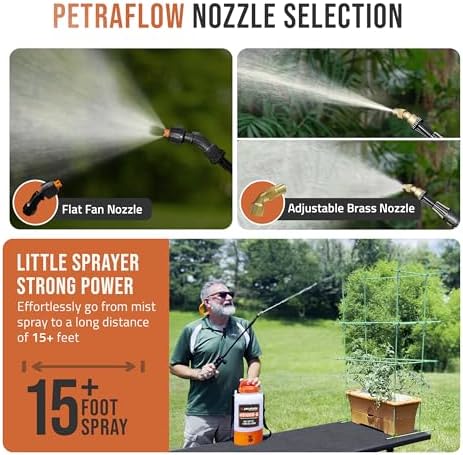PetraTools HD1000-S 1 Gallon Electric Sprayer - 2-Hour Runtime, 2 Nozzles - Image 4