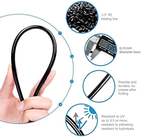 Misting Systems for Outside Patio, Misting Cooling System + Brass Mister System + Adapters(3/4") for Pasture, Garden, Greenhouse, Gazebo(Black,9m/30ft) - Image 7