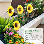 Sunflower Shape Misting Sprinkler Head with Hose, Drip Irrigation System - Image 5