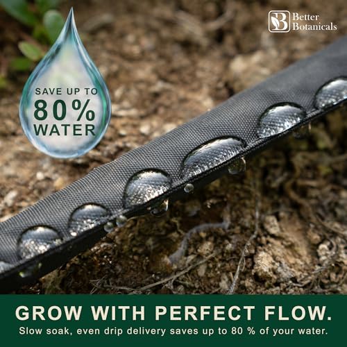 100 FT Flat Soaker Hose (2 x 50 FT) – Drip Irrigation for Garden Beds, Raised Beds & Landscaping – Kink-Resistant, Even Watering, Includes 16 Steel Stakes & Storage Straps - Image 3