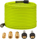 M MINGLE Pressure Washer Hose 50 FT x 1/4", M22 14mm Fittings, 3600 PSI by MMINGLE