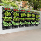 Wall Mounted Vertical Planter, 24 Pots Self Watering System for Indoor Plants, 154lbs Load Capacity Hanging Garden Wall Planter with Drainage Pipe for Balcony, Patio, Living Room Decor, Black - Image 3