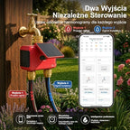 2 Zone WiFi Smart Sprinkler Timer for Garden Hose, Solar Rechargeable Water Timer with Dual Outlet, Brass Inlet & Outlet, No Hub Required, Smart Life App, Alexa & Google Assistant Compatible - Image 6