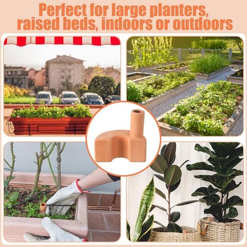 Blushtier 4 Pack Terracotta Self Watering Spikes 12.85 oz Large Capacity - Image 6
