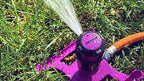 Dramm ColorStorm Gear Drive Sprinkler on Heavy Duty,Durable Metal Base, 4 Patterns, Ideal for Small, Medium & Large Areas with Pass Through Feature, Orange, 40 Foot Diameter - Image 2