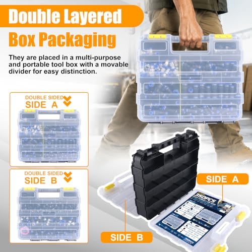 350 PCS Pneumatic Quick Connect Air Hose Fitting Kit - Image 2