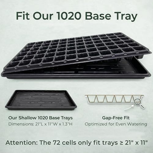 Gardzen 10 Pack 72 Cell Seed Starter Trays - Image 4