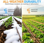 492FT 1/4" Drip Irrigation Tubing with 6" Emitter Spacing, Hydroponics Dripline Hose with Built-in 0.5 GPH Dripper Drip Irrigation Systems for Gardens Greenhouse Bed Flower Watering, Brown - Image 4