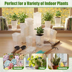 30 Pack 2" 2.5" Small Self Watering Pots for Indoor Plants Clear Mini Self Watering Plant Pot with Water Level Drainage Holes 30 Plastic Label 3 Planting Tools Rope for Propagation Succulent - Image 6