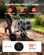 VEVOR Hose Reel Cart, 200/300 ft High-Pressure Garden Hose Cart, Hoses Reel Carts with Two Wheels, Handle & Heavy-Duty Mesh Storage Basket, Portable Hoses Reels for Garden Watering, Car Washing - Image 5