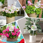 17 oz Up 2 Weeks Extra Large Plant Watering Globes, Self Watering Planter Insert Iridescent Self Watering Globes, Vacation Plant Watering Devices-Watering Bulbs for Outdoor Plants (Extra Large 4-Pack) - Image 7