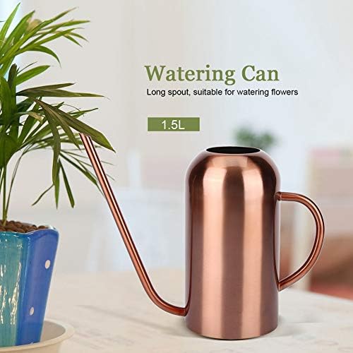 Stainless Steel Watering Can, 1.5L Large Capacity Long Spout, Durable Indoor Outdoor Plant Watering Pot, Ergonomic Easy to Use - Image 2