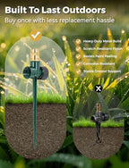 4 Pack Small Garden Sprinklers, Metal Sprinkler for Small Areas - Image 2