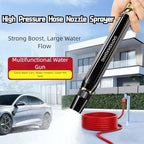 High Pressure Hose Nozzle Sprayer, Home High-Pressure Car Wash Water Gun with Booster Nozzle and Hose, Jet Nozzle Power Washer for Garden Hose for Plant Watering Lawn Car (D) - Image 4