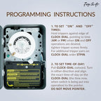 T103 40A 120V 24-Hour Mechanical Timer, DPST Switch with 12 ON/Off Cycles - Image 5