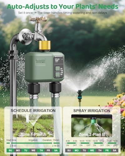 WiFi Water Timer 2 Zone for Garden Hose, Brass Inlet - Image 4
