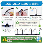 Drip Irrigation System for Garden Watering, Flexible 360° Adjustable Spray Direction, Swivel Brass Nozzle, 16.4 ft (5m) Hose for Raised Bed - Image 6