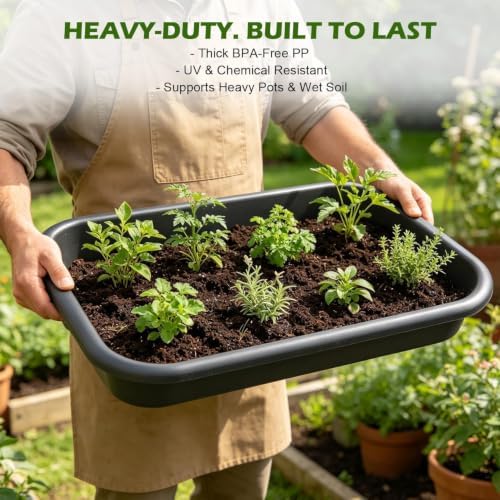 5 Pack Plant Potting Trays -23"x16.5"x4.3" Multifunctional Garden Tidy Tray - Image 6