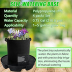 Self-Watering Fabric Pot Base for Indoor Plants, Auto Watering Saucers - Image 3