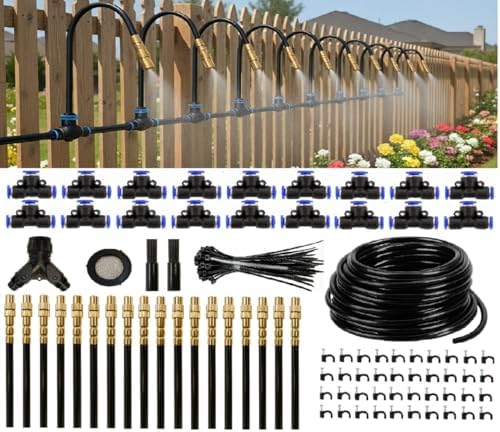 Automatic Garden Irrigation System 100ft with 18 Adjustable Copper Nozzles by Unknown