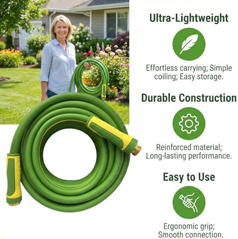 Garden Hose 75ft x 5/8", Heavy Duty Water Hose, Kink Resistant - Image 4