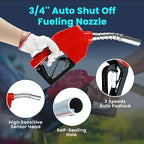 Fuel Hose Reel 3/4" x 66', Spring-Driven Retractable with Fueling Nozzle - Image 5