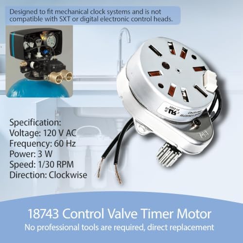 18743 Timer Motor 120V 1/30 RPM Clockwise Time Motor Replacement - Image 2
