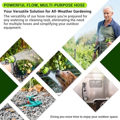 25FT Heavy Duty Garden Hose, 25 FT x 1/2 ID Durable Outdoor Water Hose - Image 5