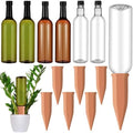 SiliFine 6 Sets Terracotta Watering Spikes,Green Clear Brown and Terracotta by SiliFine